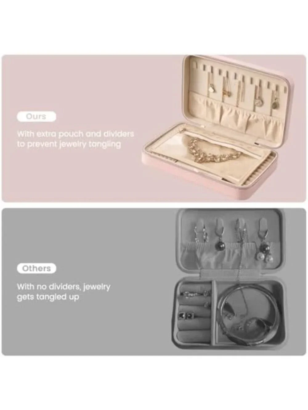 Stylish Large Pink Travel Jewelry Case for Women & Girls - Perfect Organizer
